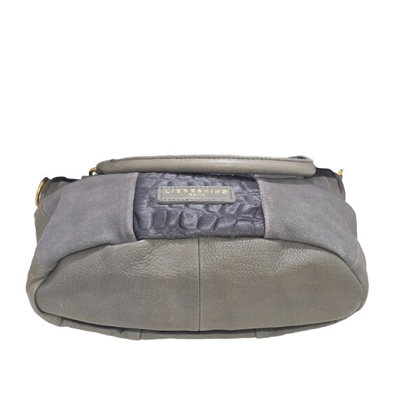 Liebeskind Berlin XGINA Reptile Grey Leather Satchel Handbag with Shoulder Strap - Picture 4 of 7